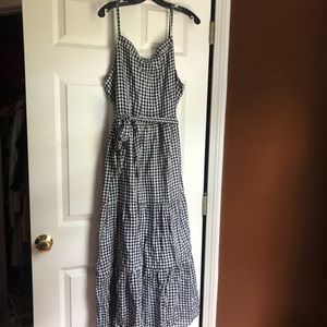 Old Navy Black and White Gingham Maxi